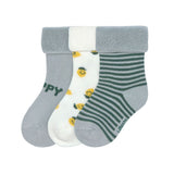 Lassig Terry Socks 3pcs - Lemon Light Blue Assorted