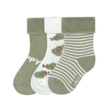 Lassig Terry Socks 3pcs - Pear Light Khaki Assorted
