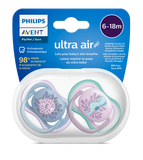 Philips Avent Ultra Air Pacifier 6M-18M Girl - 2 Pcs
