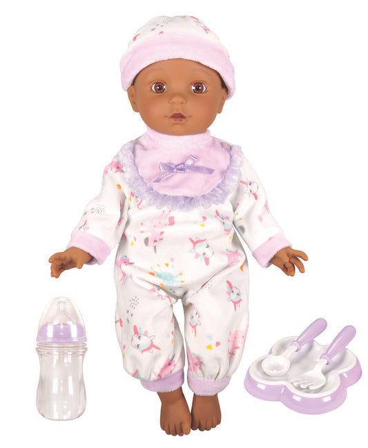 Lotus Lily & Lace -Baby 16" Soft-bodied Baby Doll – Afro-American - Laadlee