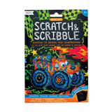 Ooly Mini Scratch & Scribble Art Kit: Monster Truck - 7 Pc Set
