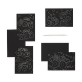 Ooly Mini Scratch & Scribble Art Kit: Monster Truck - 7 Pc Set