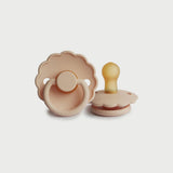 Frigg Daisy Latex Baby Pacifier 6M-18M, 1Pack, Pink Cream - Size 2 - Laadlee