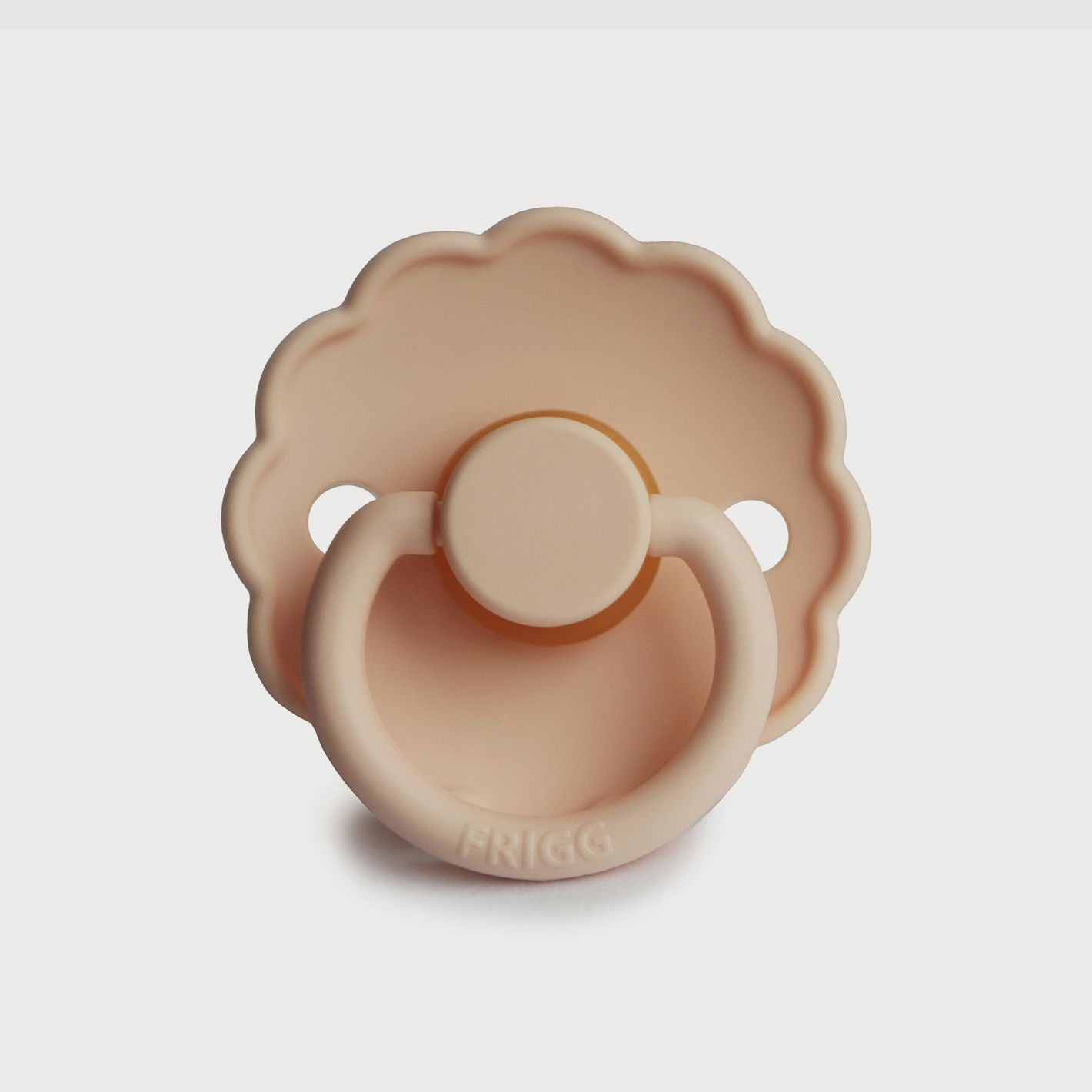 Frigg Daisy Latex Baby Pacifier 6M-18M, 1Pack, Pink Cream - Size 2 - Laadlee