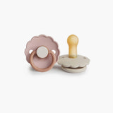 Frigg Daisy Silicone Baby Pacifier 0-6M, 2Pack, Biscuit/Cream - Size 1 - Laadlee
