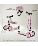Scoot & Ride 2-in-1 Highwaykick 1 Scooter And Helmet S-M - Rose