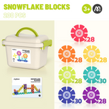 Mideer Colorful Snowflake Blocks - 200pcs