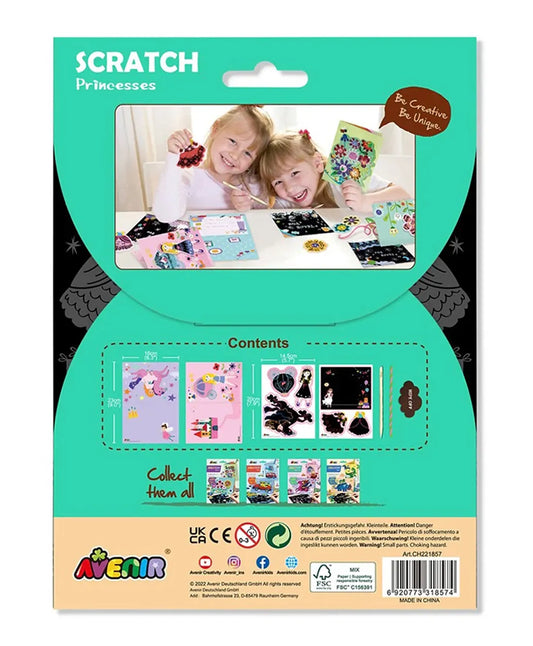 Avenir Scratch Greeting Cards Set - Princesses - Laadlee