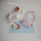 Mushie Silicone Training Cup + Straw Soft Lilac - Laadlee