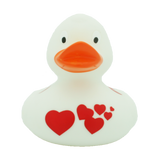 Lilalu Duck With Red Hearts - White