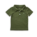 Anvi Baby Bamboo Spandex Polo T-Shirt 18M-24M - Dark Green