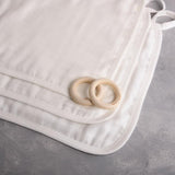 Anvi Baby Set of 3 Organic Bamboo Face Cloth - White