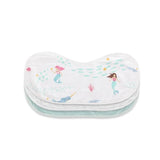 Anvi Baby Set of 3 Organic Bamboo Burp & Bib Cloth - Mermaids