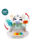 Teknum 2-In-1 Dining Chair, Toddler Play Seat With Pedal Piano - Zebra