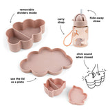 Done By Deer Lunch & Snack Box with Straw Bottle Playground - Powder