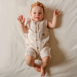 Tickle Camelot Organic Muslin Baby Romper