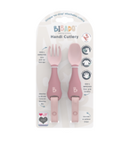 Bibado Handi Cutlery Attachable Baby Cutlery - Blush