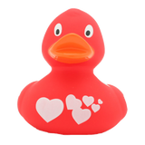 Lilalu Duck With White Hearts - Red