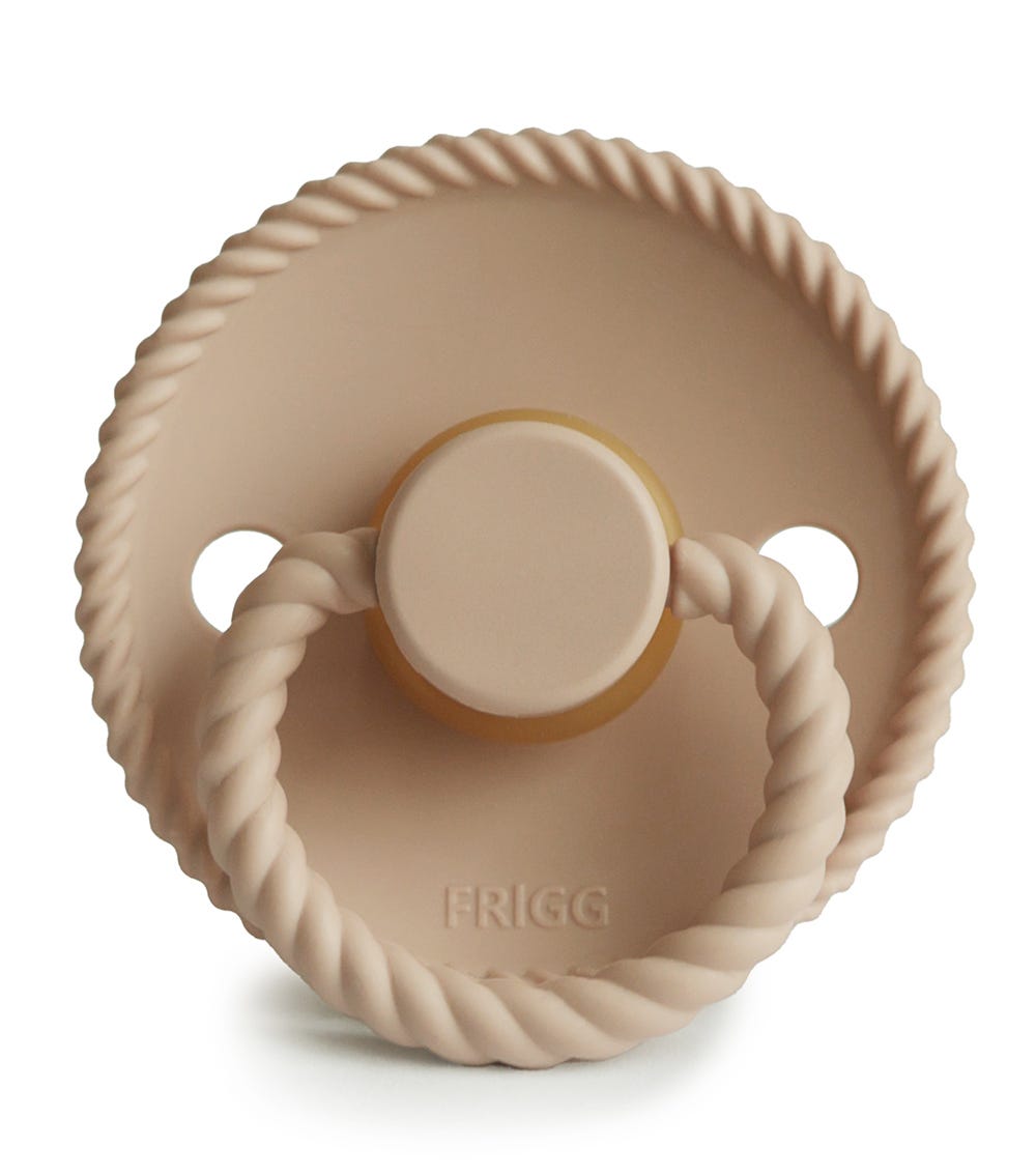 Frigg Rope Latex Baby Pacifier 6M-18M, 1Pack, Croissant - Size 2 - Laadlee