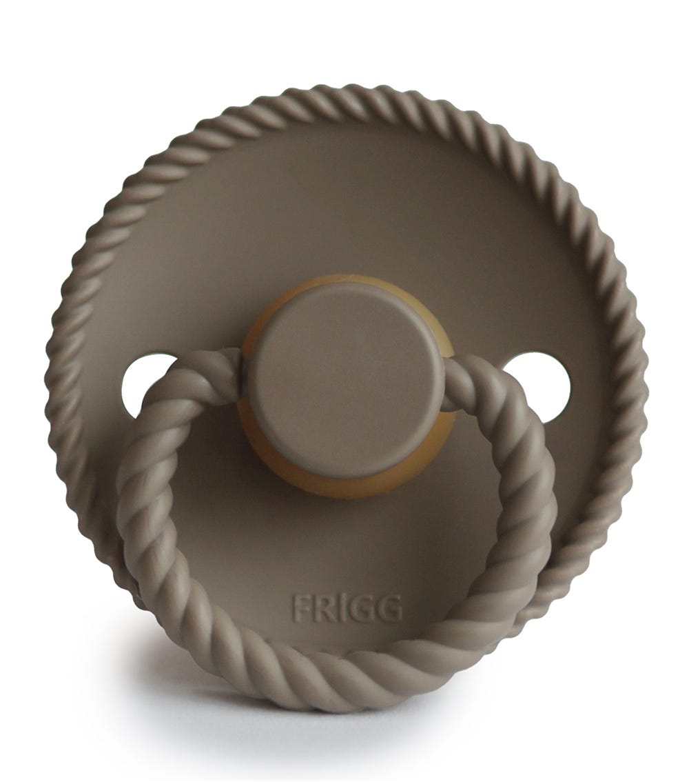 Frigg Rope Latex Baby Pacifier 6M-18M, 1Pack, Portobello - Size 2 - Laadlee
