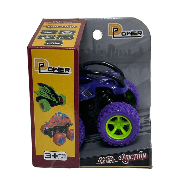 D-Power - Friction Inertia Off-Road Stunt Car - Purple - Laadlee