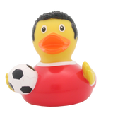Lilalu Bath Toy Football Player Duck - Red & White