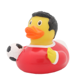 Lilalu Bath Toy Football Player Duck - Red & White