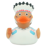 Lilalu Bath Toy Native American Chief Duck - White