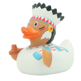 Lilalu Bath Toy Native American Chief Duck - White