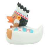 Lilalu Bath Toy Native American Chief Duck - White