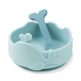Done By Deer Silicone Stick & Stay Bowl & Baby Spoon Wally - Blue