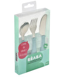 Beaba Stainless Steel Training Cutlery - Airy Green