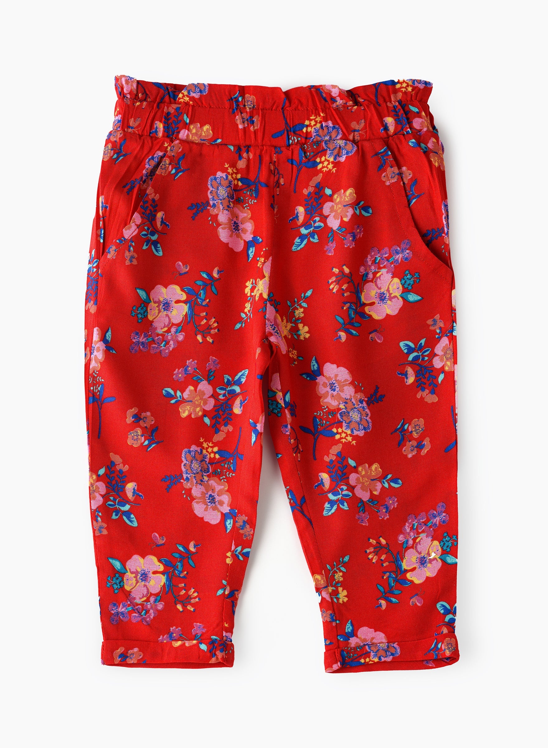 Jelliene All Over Printed Pants - Red - Laadlee