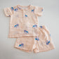 Tickle Tickle Organic Muslin Baby Shorts and Tee Set - Toby Turtle - Laadlee