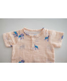 Tickle Tickle Organic Muslin Baby Shorts and Tee Set - Toby Turtle - Laadlee