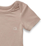 Anvi Baby Organic Bamboo Spandex Bodysuit - Mocha