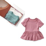 Anvi Baby Onesie Dress- Gift Set Girls - Lilac/Sage/White