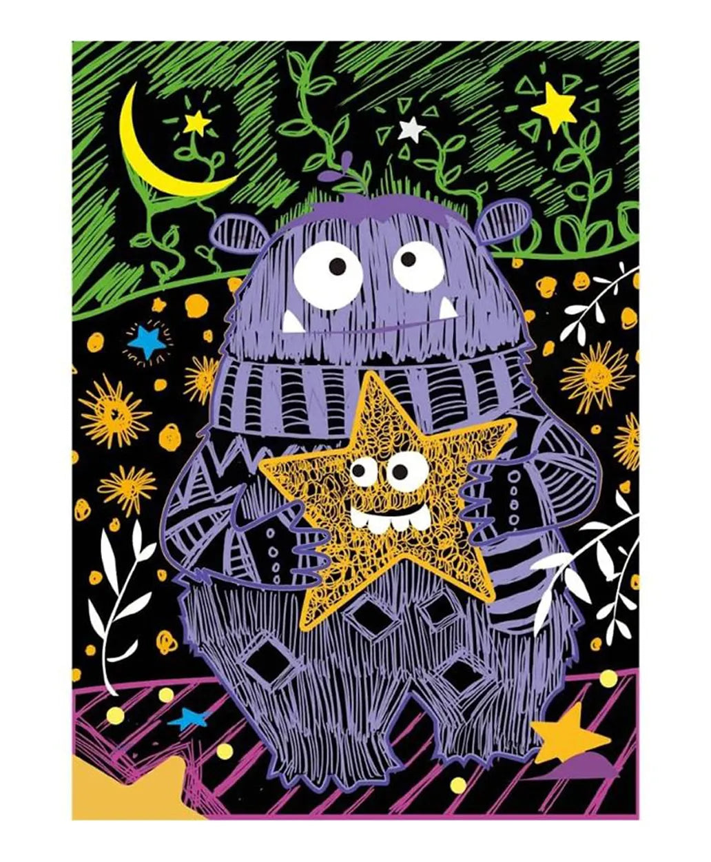Avenir Scratch Art Kit - Monster - Laadlee