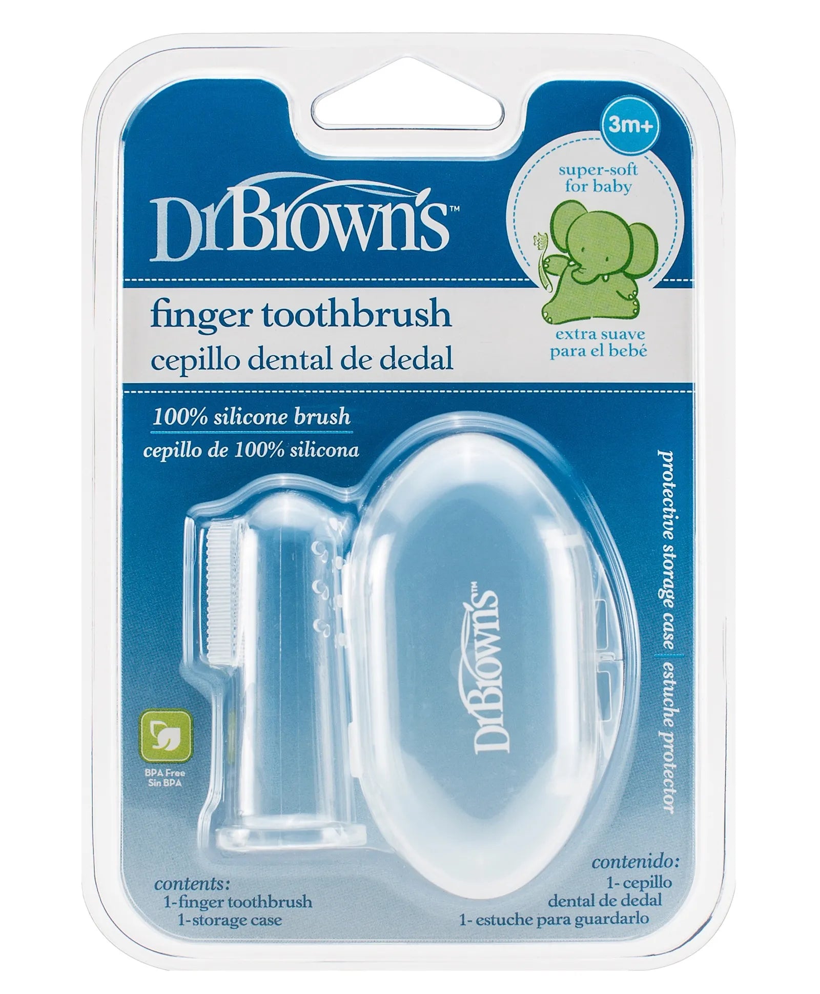 Dr. Brown's Silicone Finger Toothbrush with Case - Laadlee