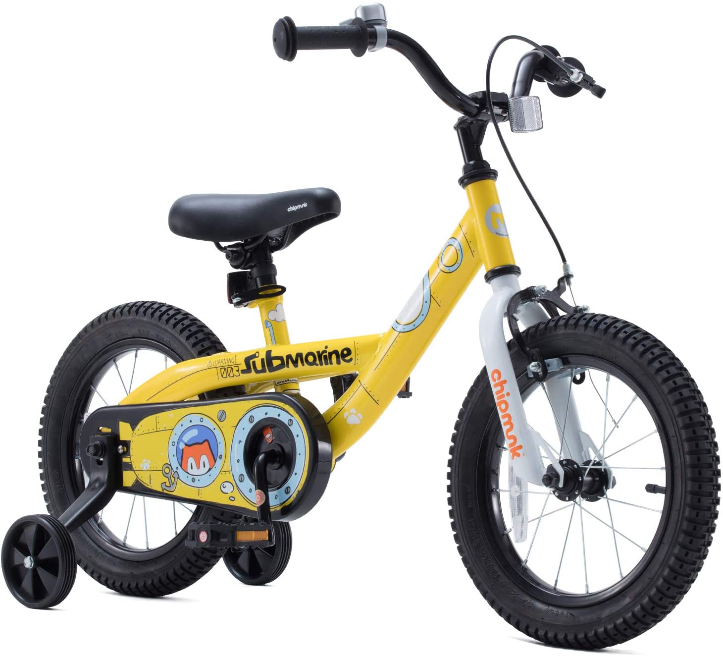 Chipmunk Kids Bike - Submarine 18" Yellow - Laadlee
