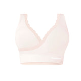 Sankom - Patent Premium Bra With Lace - Ivory - Laadlee