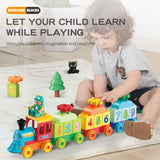 Feelo Digital Number Train Building Blocks Set - 56pcs