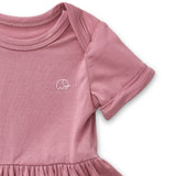 Anvi Baby Organic Bamboo Spandex Onesie Dress - Lilac