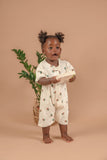 Tickle Lil Peacan Organic Short Zip Baby Playsuit