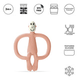 Matchstick Monkey Teether No Tail - Dusty Pink