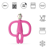 Matchstick Monkey Teether No Tail - Pink