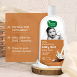Mother Sparsh Milky Soft Baby Wash & Lotion 200ml - Pack of 2 - Laadlee