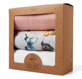 Anvi Baby Set Swaddle Set of 3- Butterfly Dreams