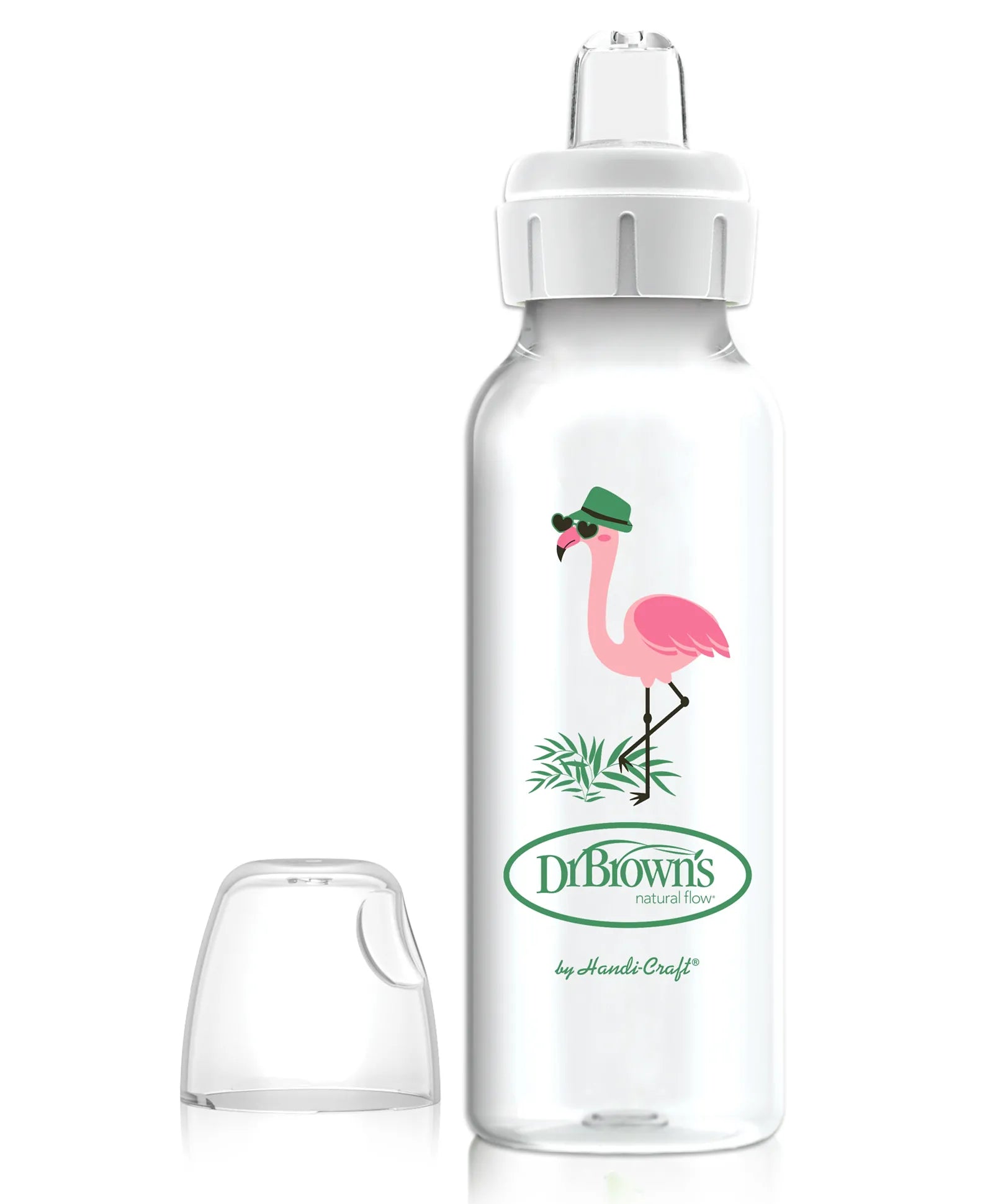 Dr. Brown's PP Narrow Sippy Spout Bottle - Flamingo - 250ml - Laadlee