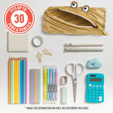 ZIPIT Monster Pencil Case Made of One Long Zipper - Gold